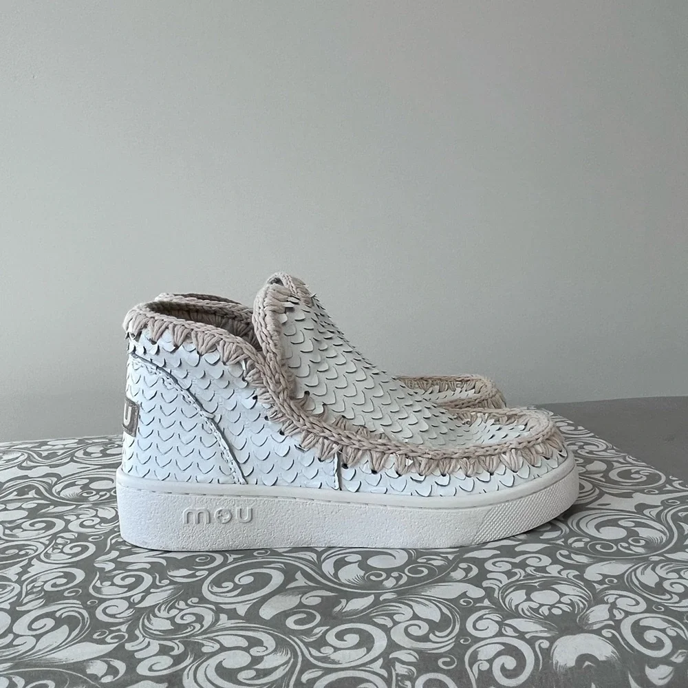 Mou Special Leather White Summer Eskimo Sneakers - Picture 7 of 7